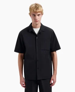 Olaf Hussein T-Shirt Korte Mouw Nylon Ss Zwart