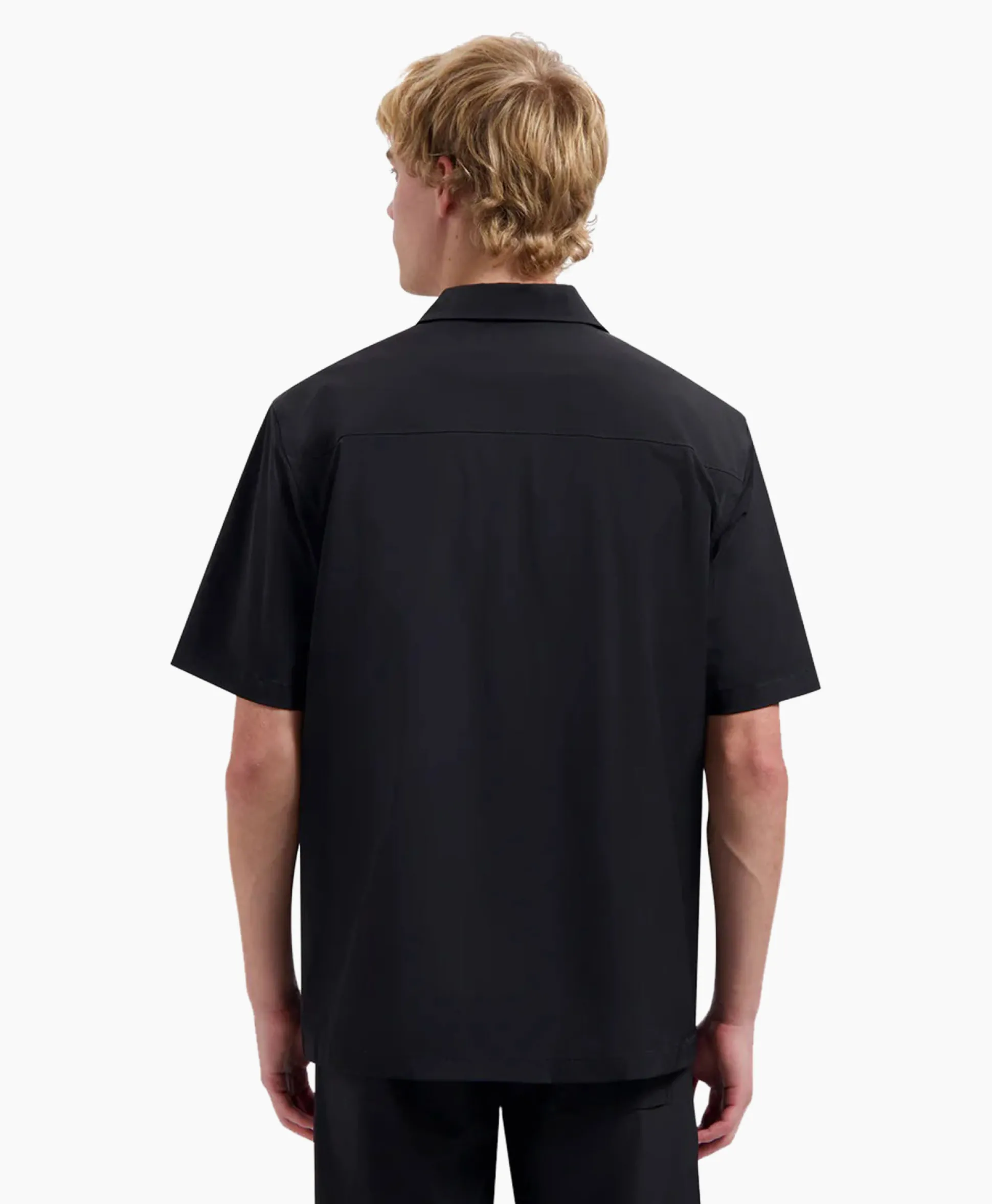 Olaf Hussein T-Shirt Korte Mouw Nylon Ss Zwart