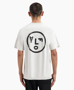 Olaf Hussein T-Shirt Korte Mouw Face Wit