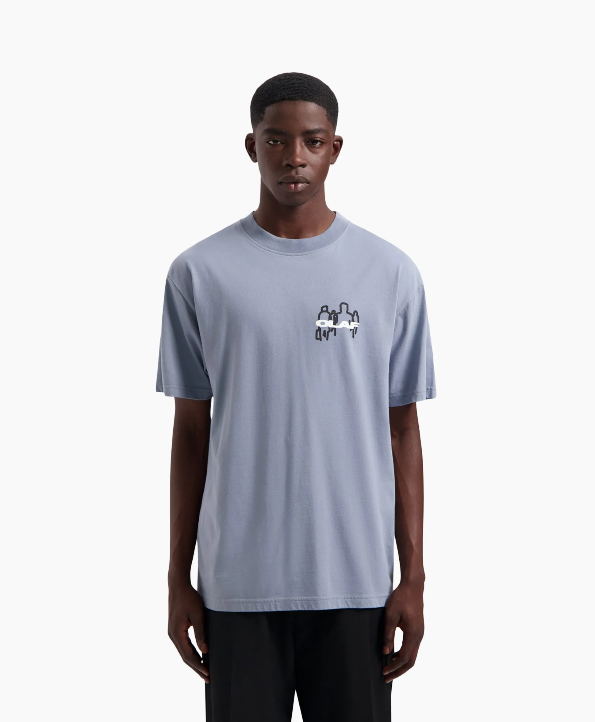 Olaf Hussein T-Shirt Transit Tee Blauw