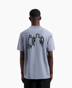 Olaf Hussein T-Shirt Transit Tee Blauw