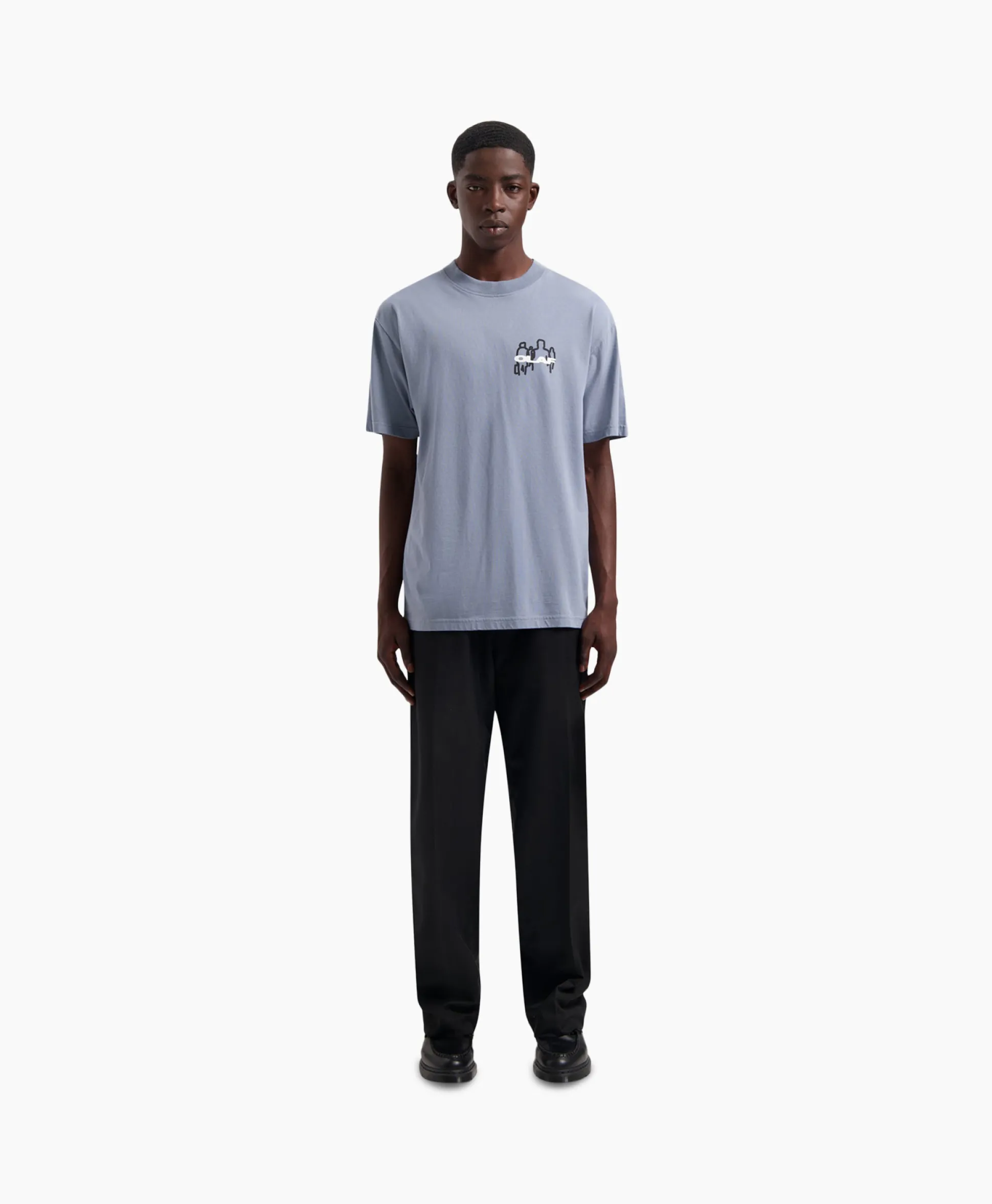 Olaf Hussein T-Shirt Transit Tee Blauw