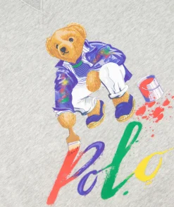 Ralph Lauren Sweater Paint Bear Grijs