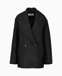 Rohe Mantel Wool Tailoring Scarf Zwart