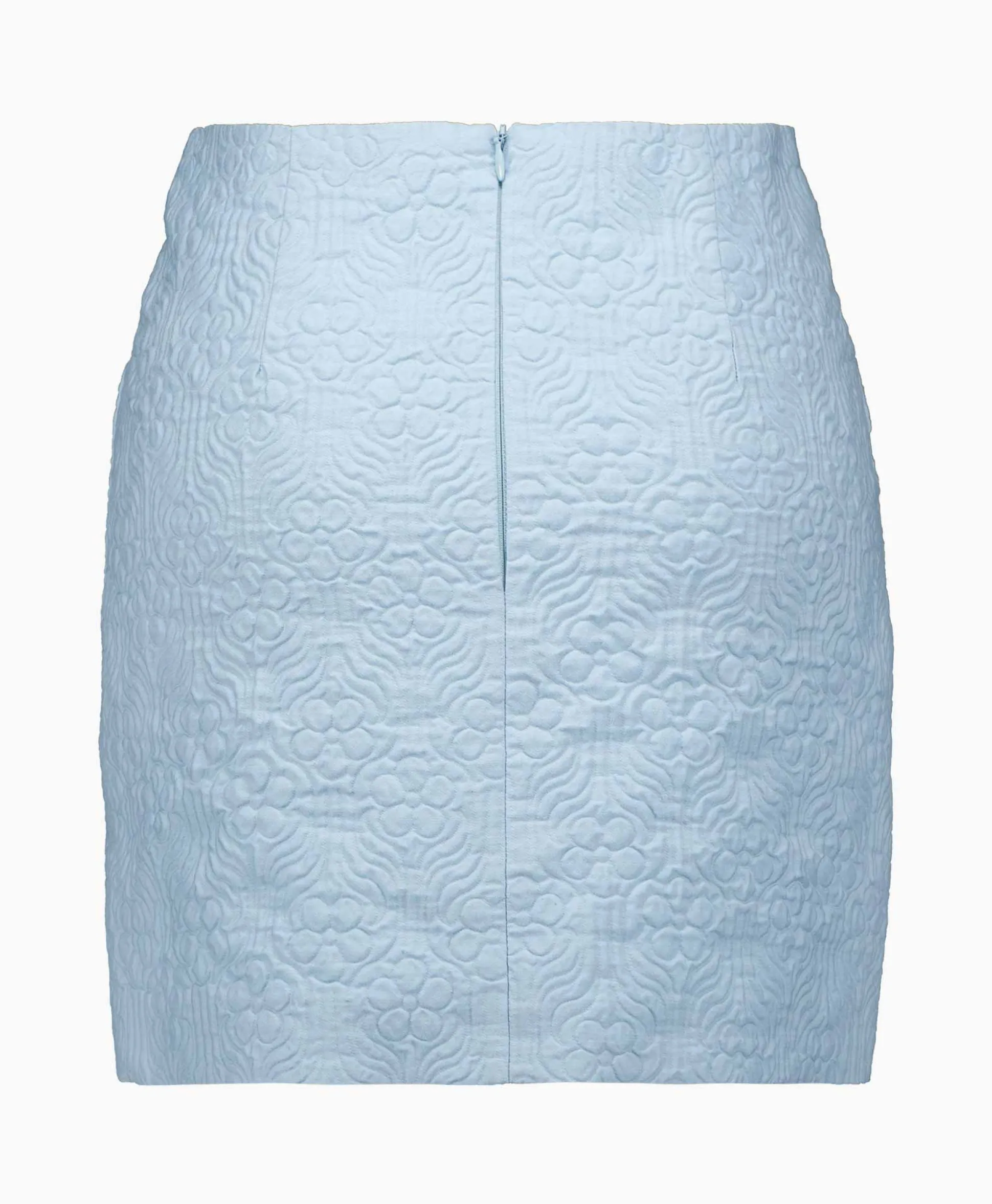 Rohe Minirok Short Jacquard Skirt Blauw