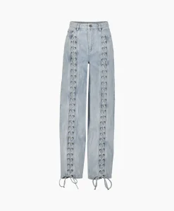 Rotate Jeans Denim Laced Legj Blauw