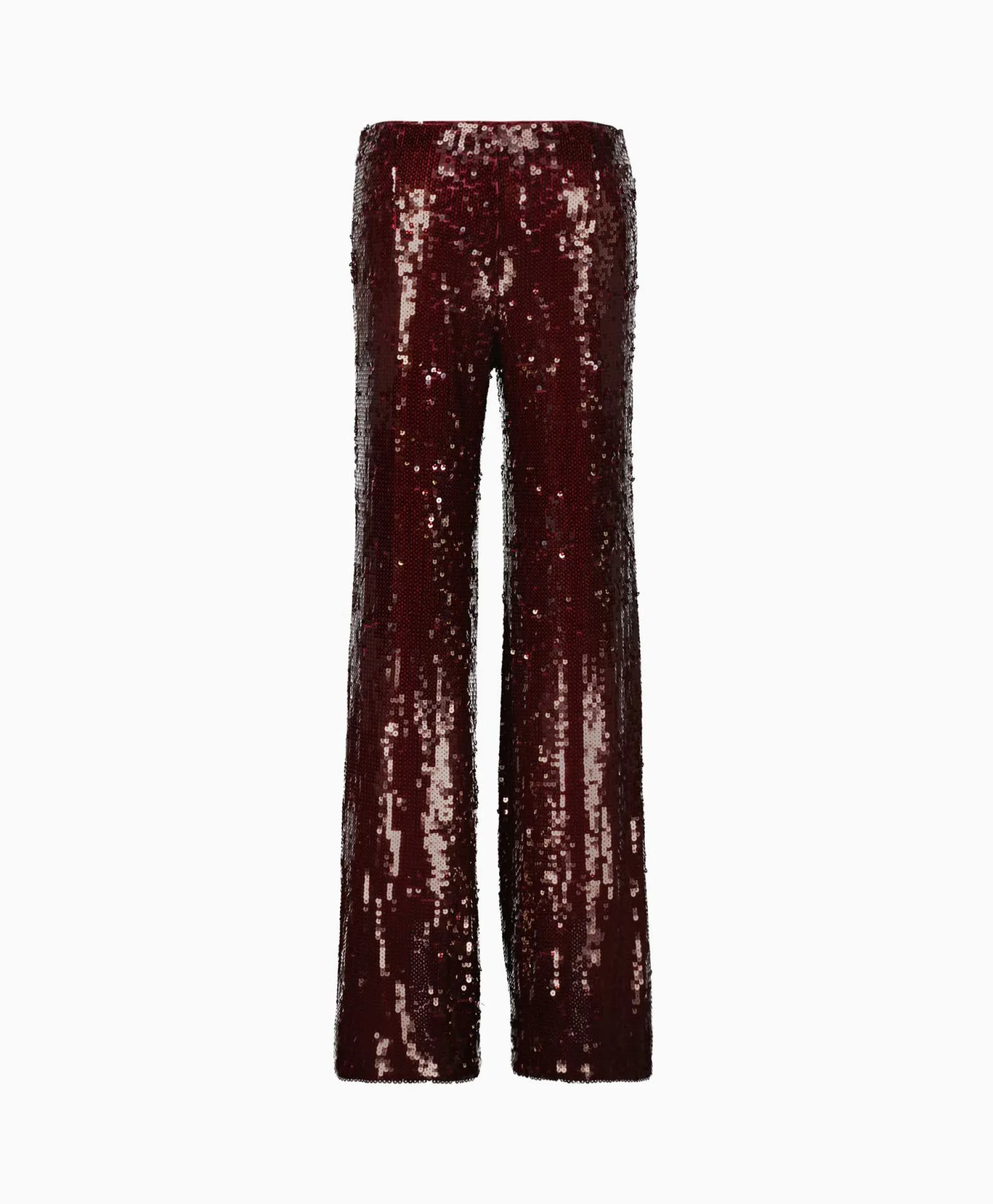 Rotate Pantalon Sequins Low Waist Bordeaux
