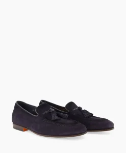 Santoni Loafer Doodling-Rvr Donker Blauw