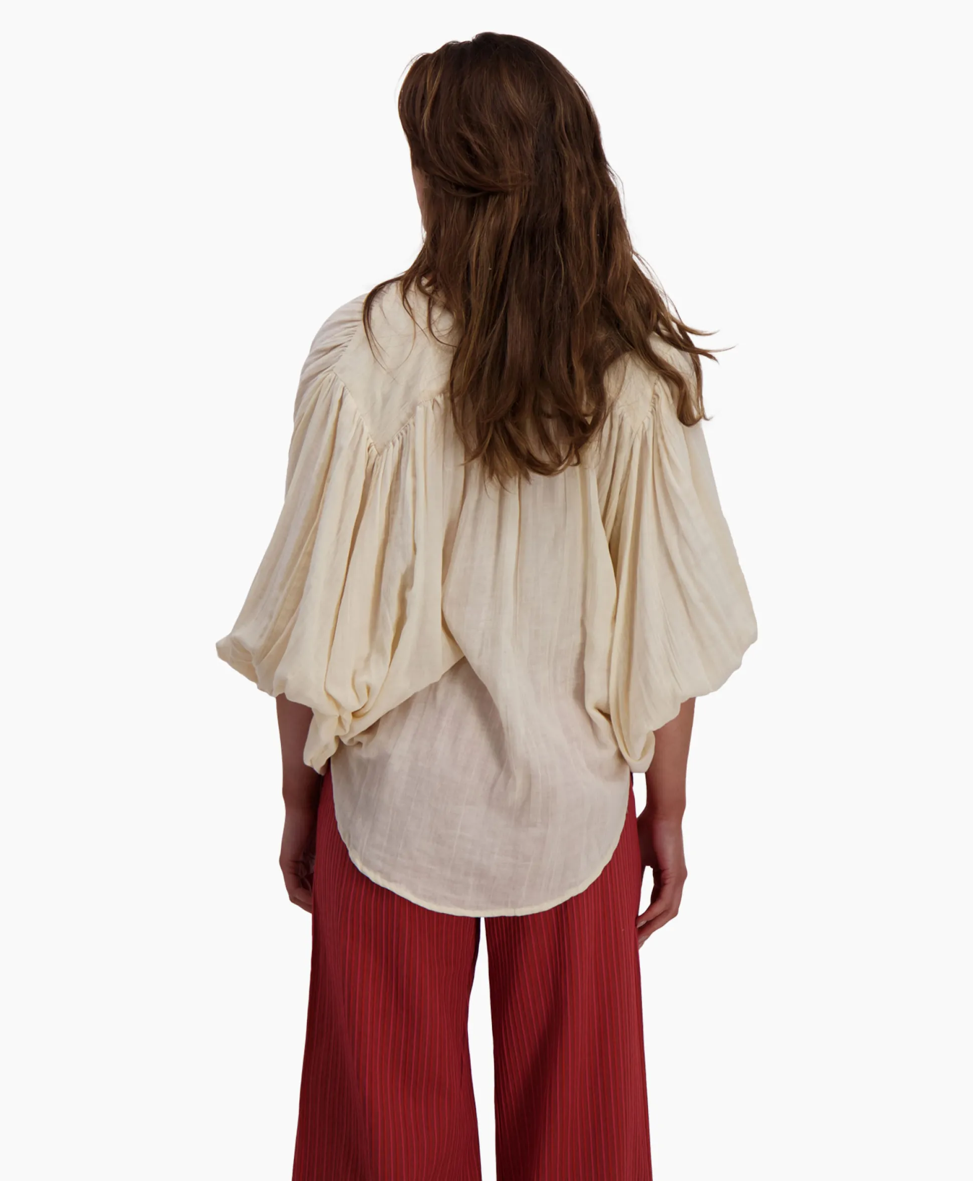 Sea Me Happy Blouse Balloon Resort Beige