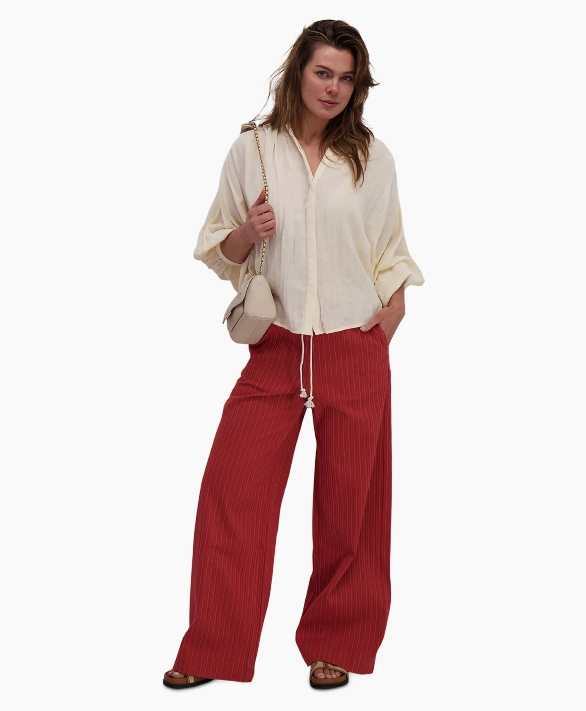 Sea Me Happy Blouse Balloon Resort Beige