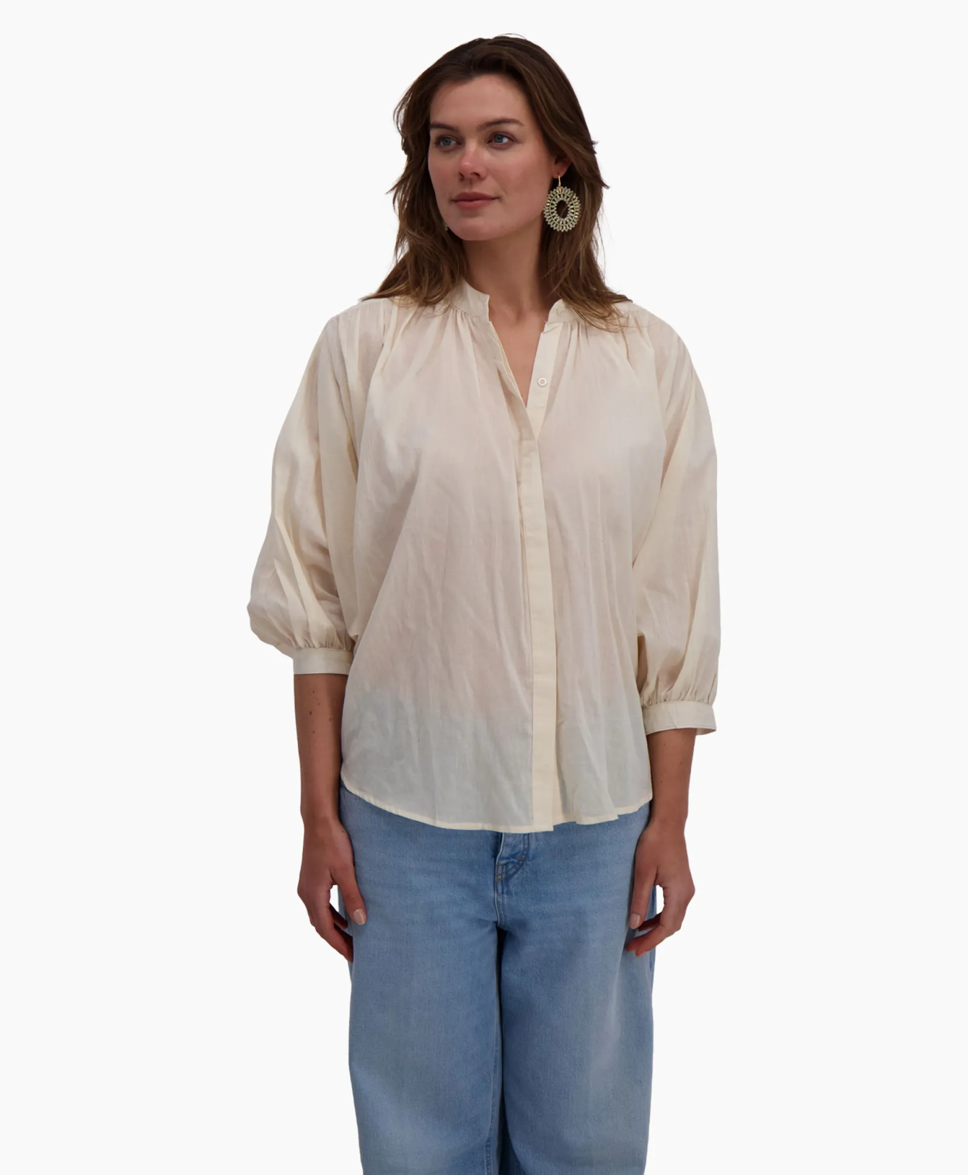 Sea Me Happy Blouse Balloon Beige