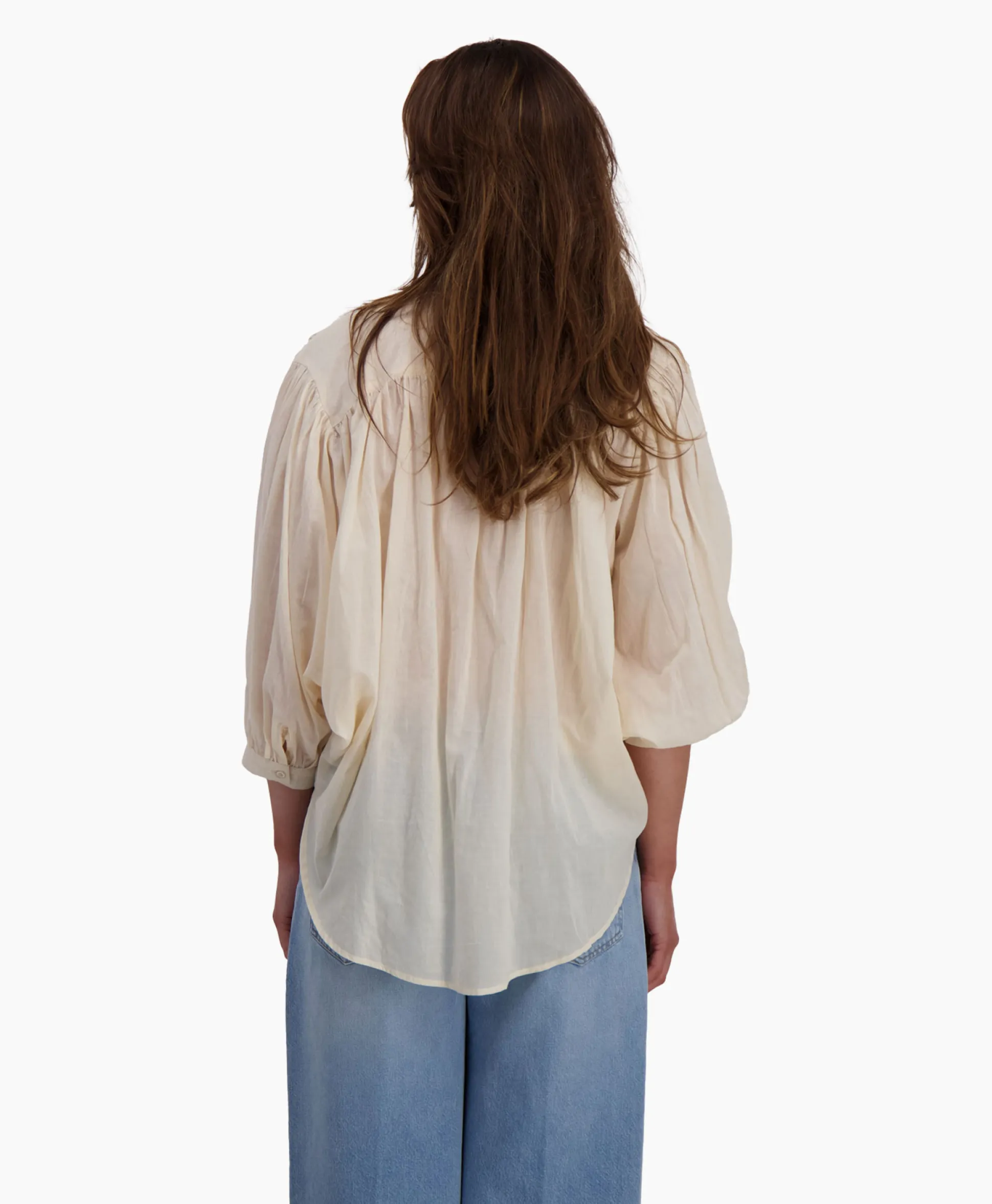 Sea Me Happy Blouse Balloon Beige