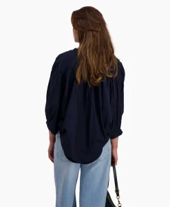 Sea Me Happy Blouse Balloon Donker Blauw
