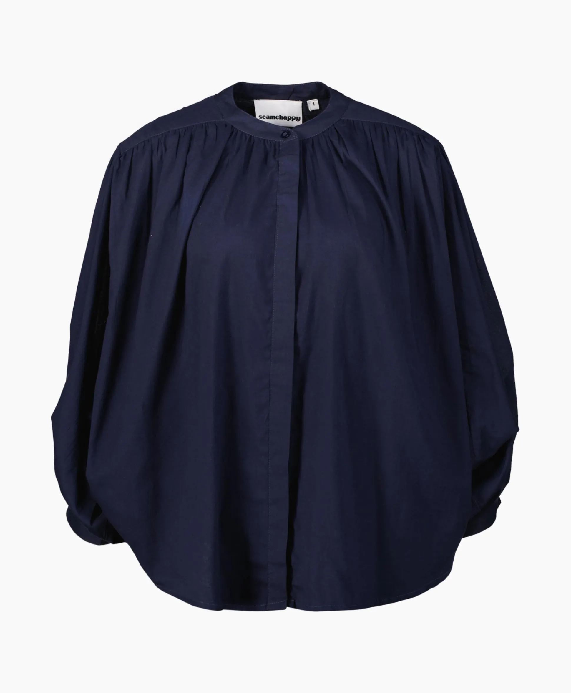 Sea Me Happy Blouse Balloon Donker Blauw