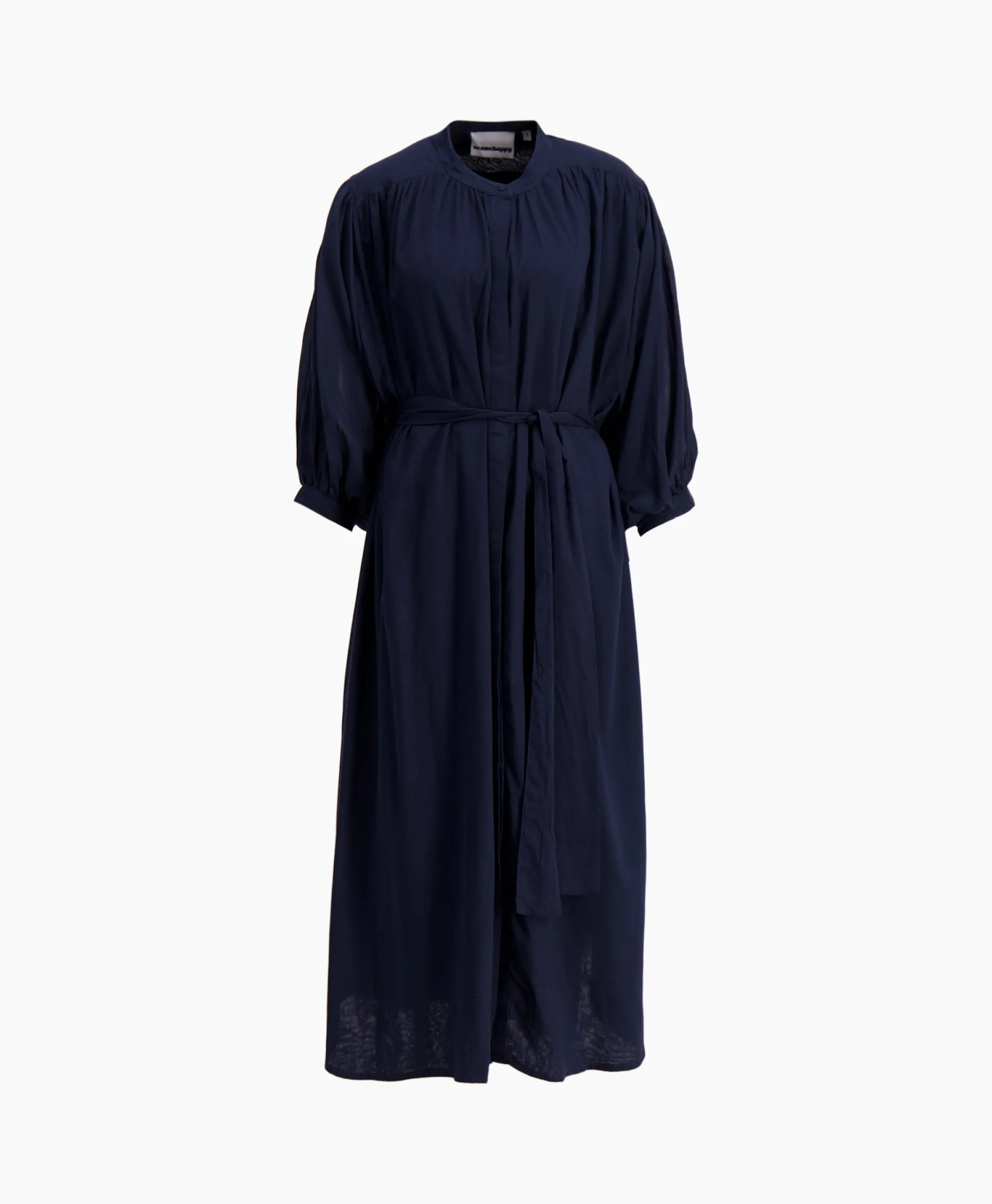 Sea Me Happy Maxi Jurk Balloon Long Double Layered Donker Blauw