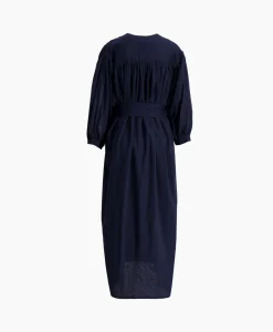 Sea Me Happy Maxi Jurk Balloon Long Double Layered Donker Blauw