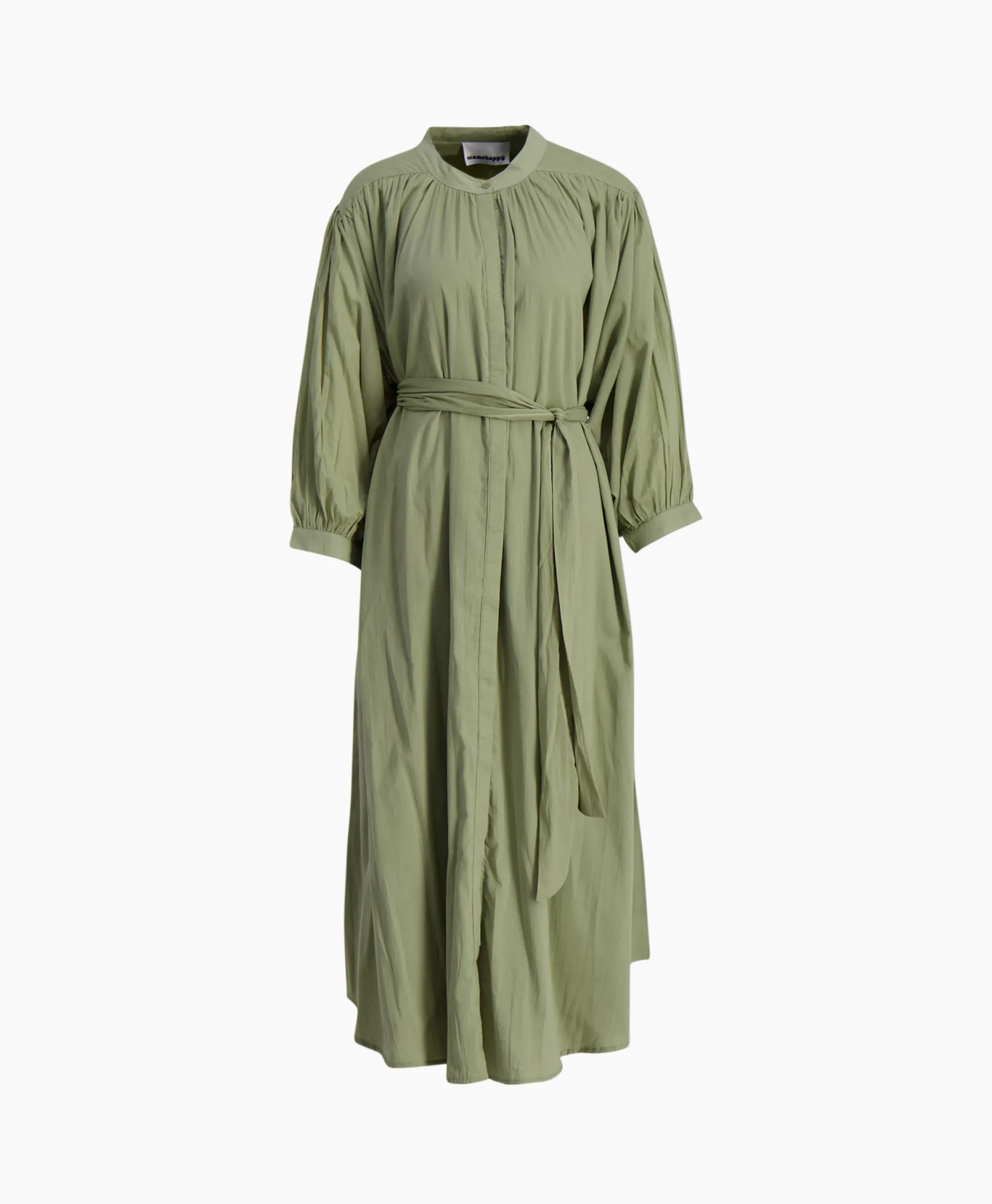 Sea Me Happy Maxi Jurk Balloon Long Double Layered Licht Groen