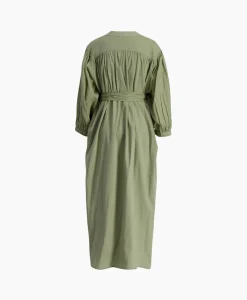 Sea Me Happy Maxi Jurk Balloon Long Double Layered Licht Groen