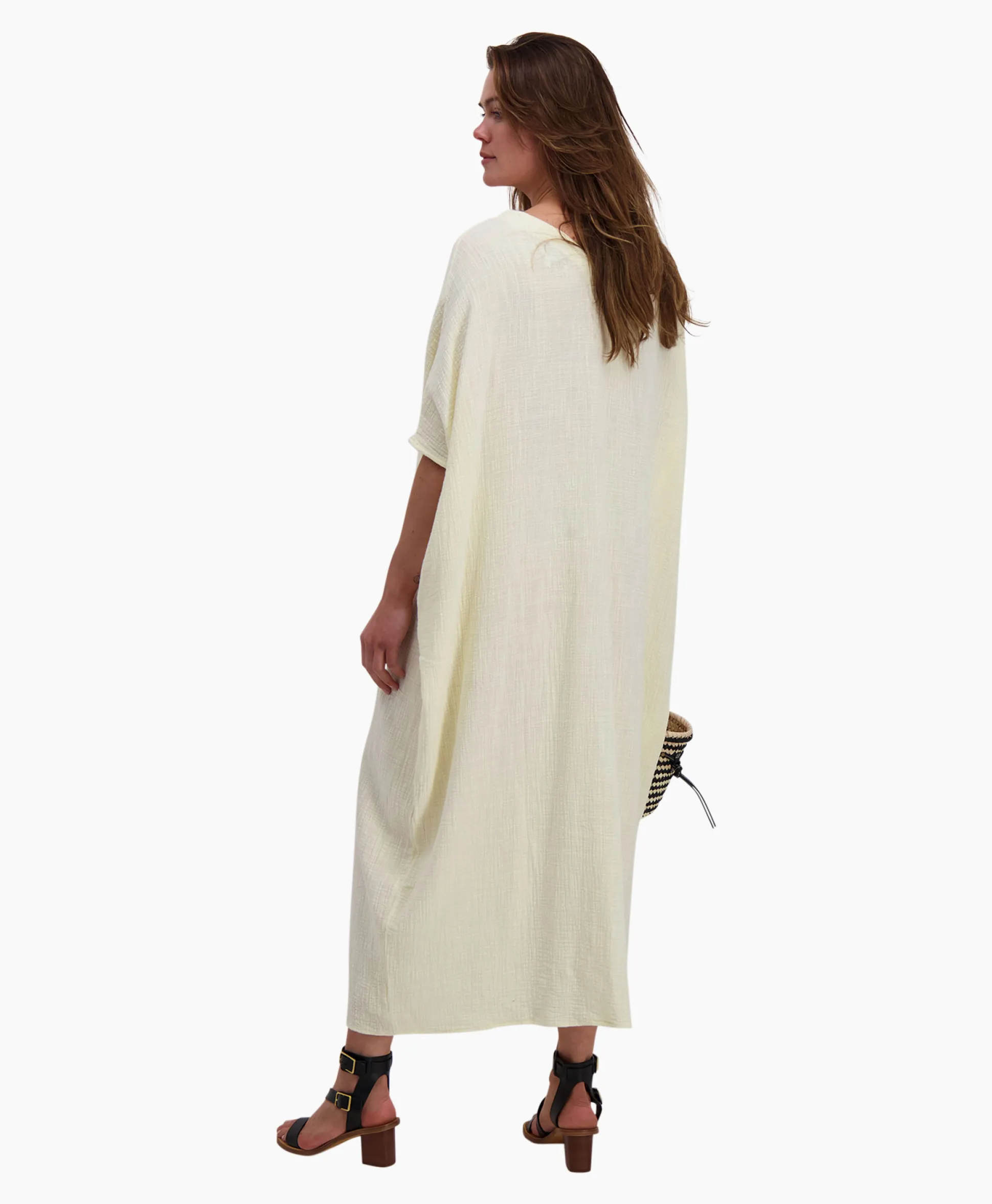 Sea Me Happy Maxi Jurk Monoi Bamboo Licht Geel
