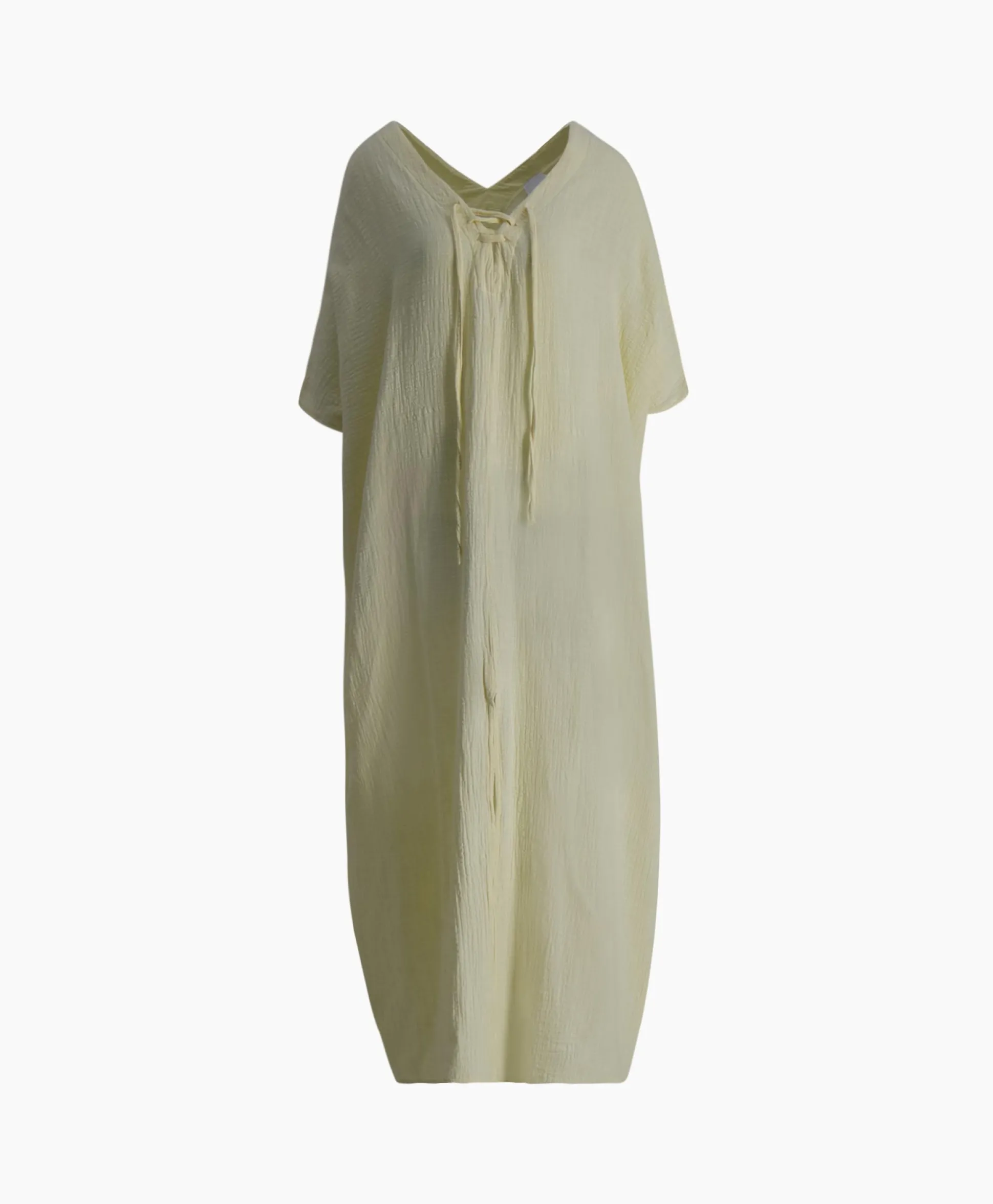 Sea Me Happy Maxi Jurk Monoi Bamboo Licht Geel