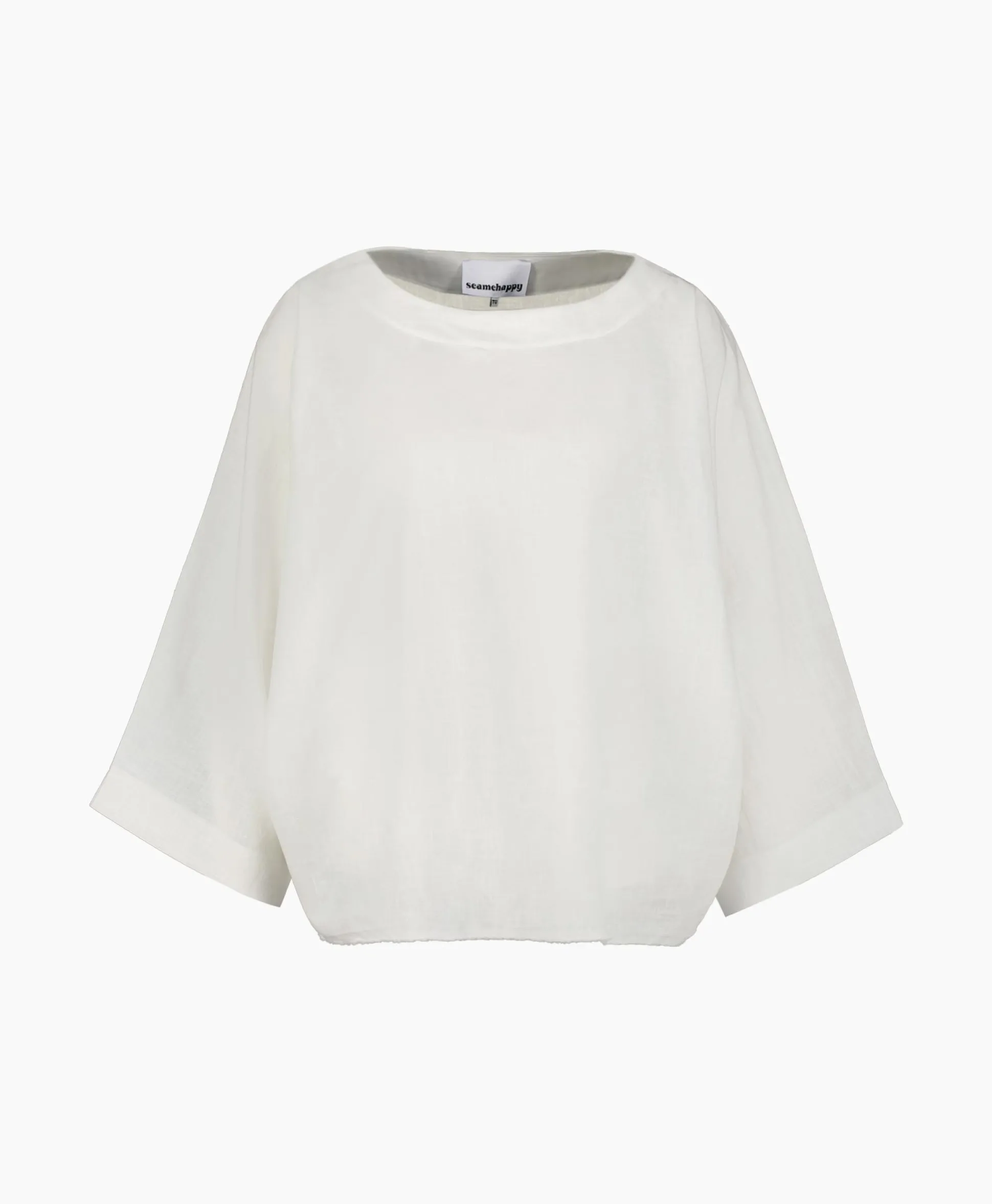 Sea Me Happy Top Moorea Linen Off White