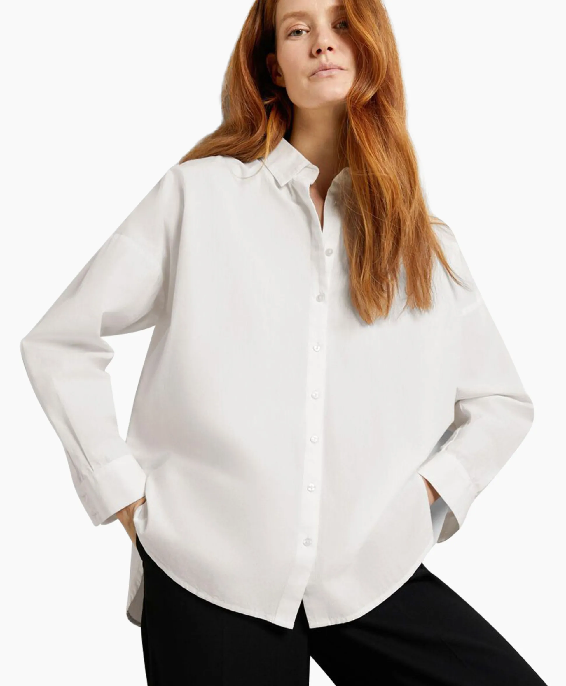 Selected Femme Blouse Dina-Sanni Ls Shirt Noos Wit
