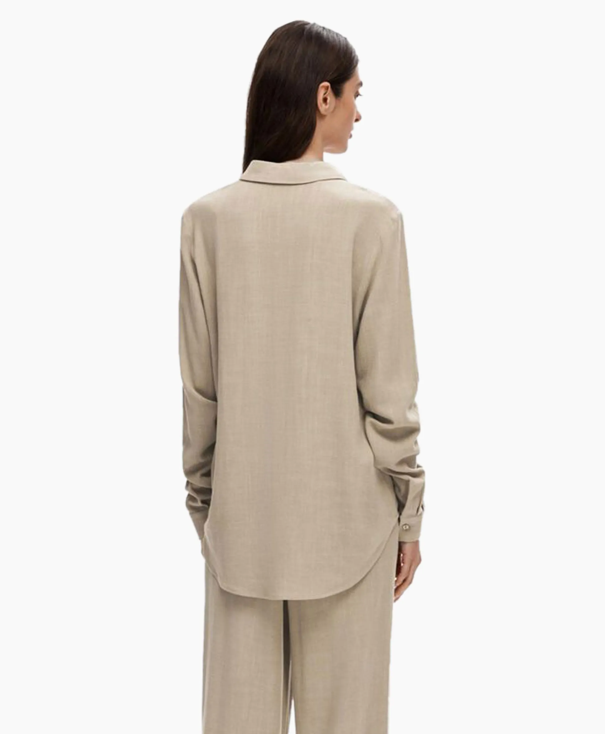 Selected Femme Blouse Viva Ls Shirt Noos Licht Grijs
