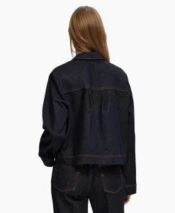 Selected Femme Jack Lisa Boxy Denim Jacket D2 Donker Blauw