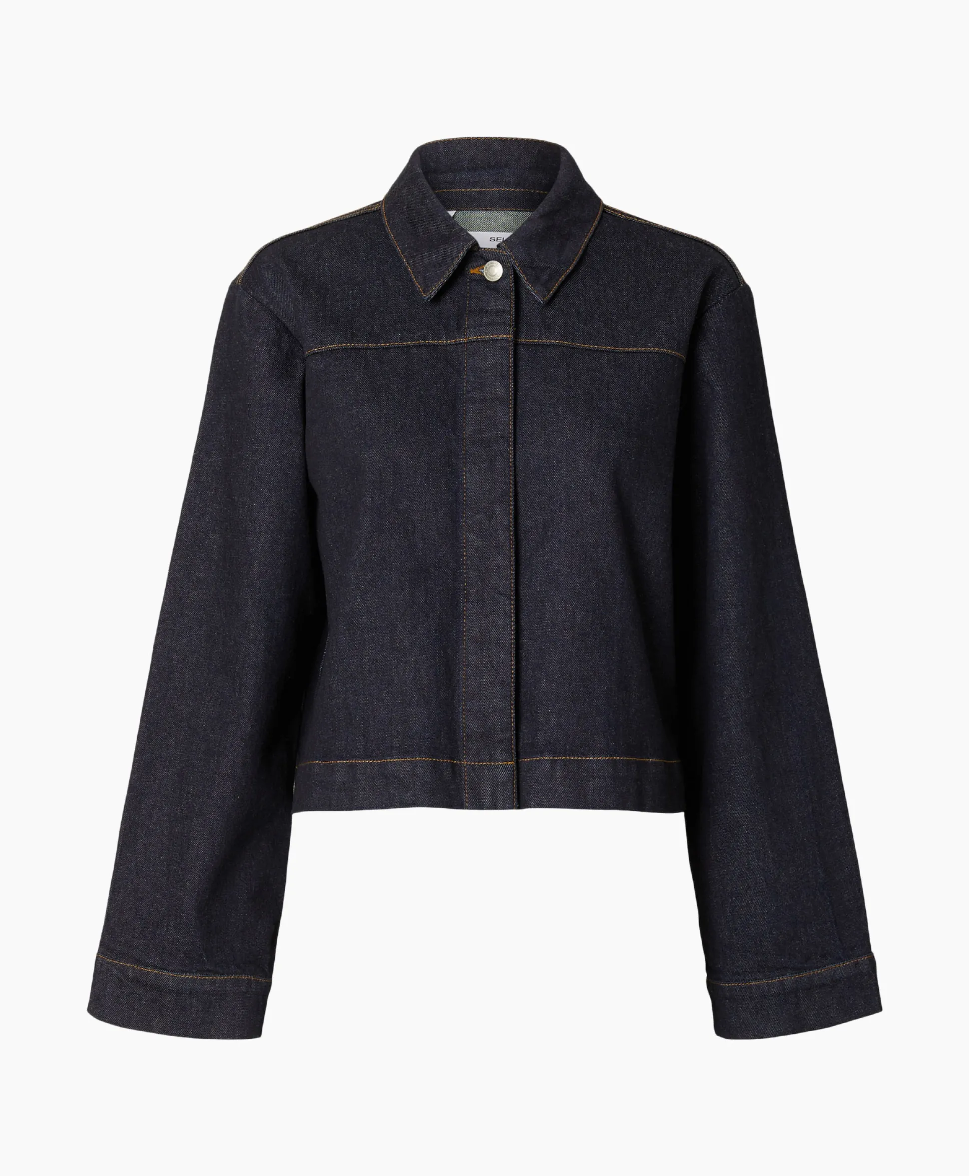 Selected Femme Jack Lisa Boxy Denim Jacket D2 Donker Blauw