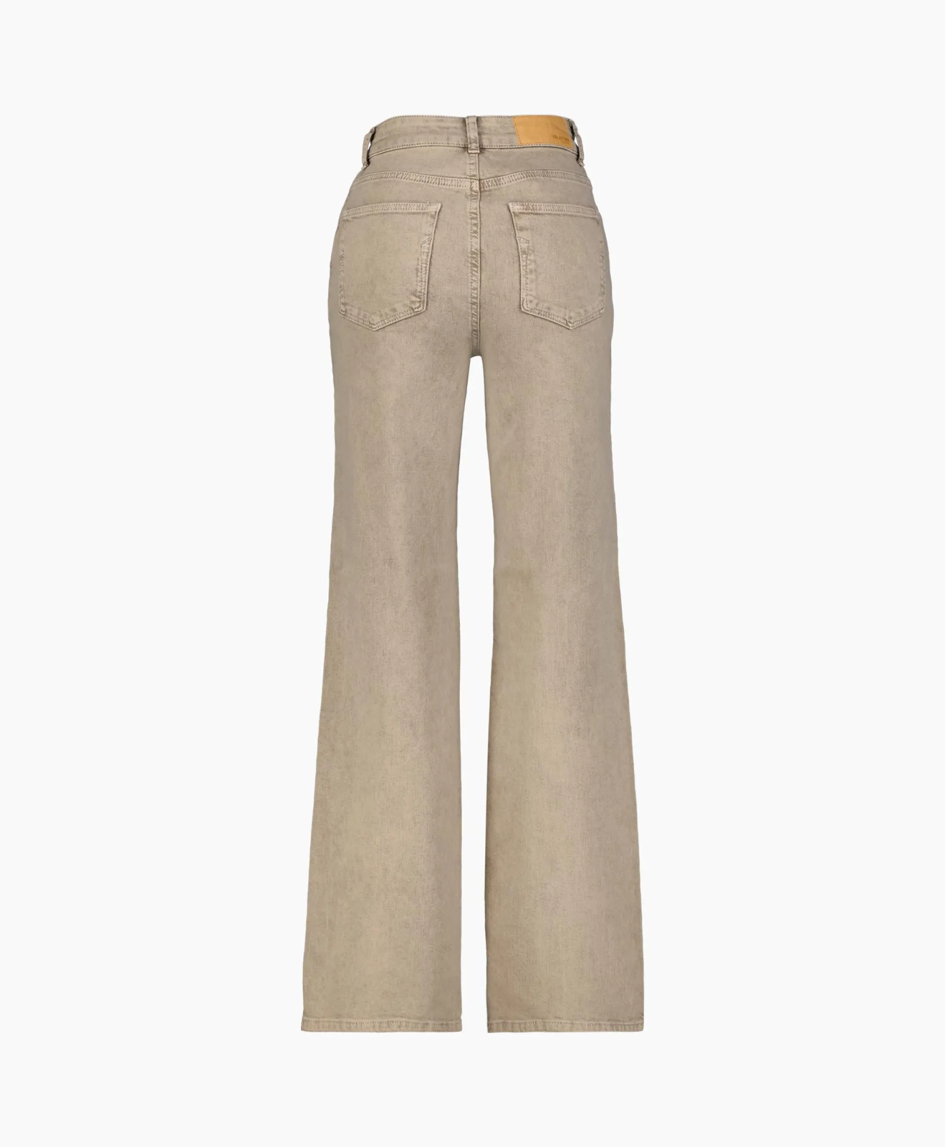 Selected Femme Jeans Alice-Cora Hw Latte Denim Wide J Beige