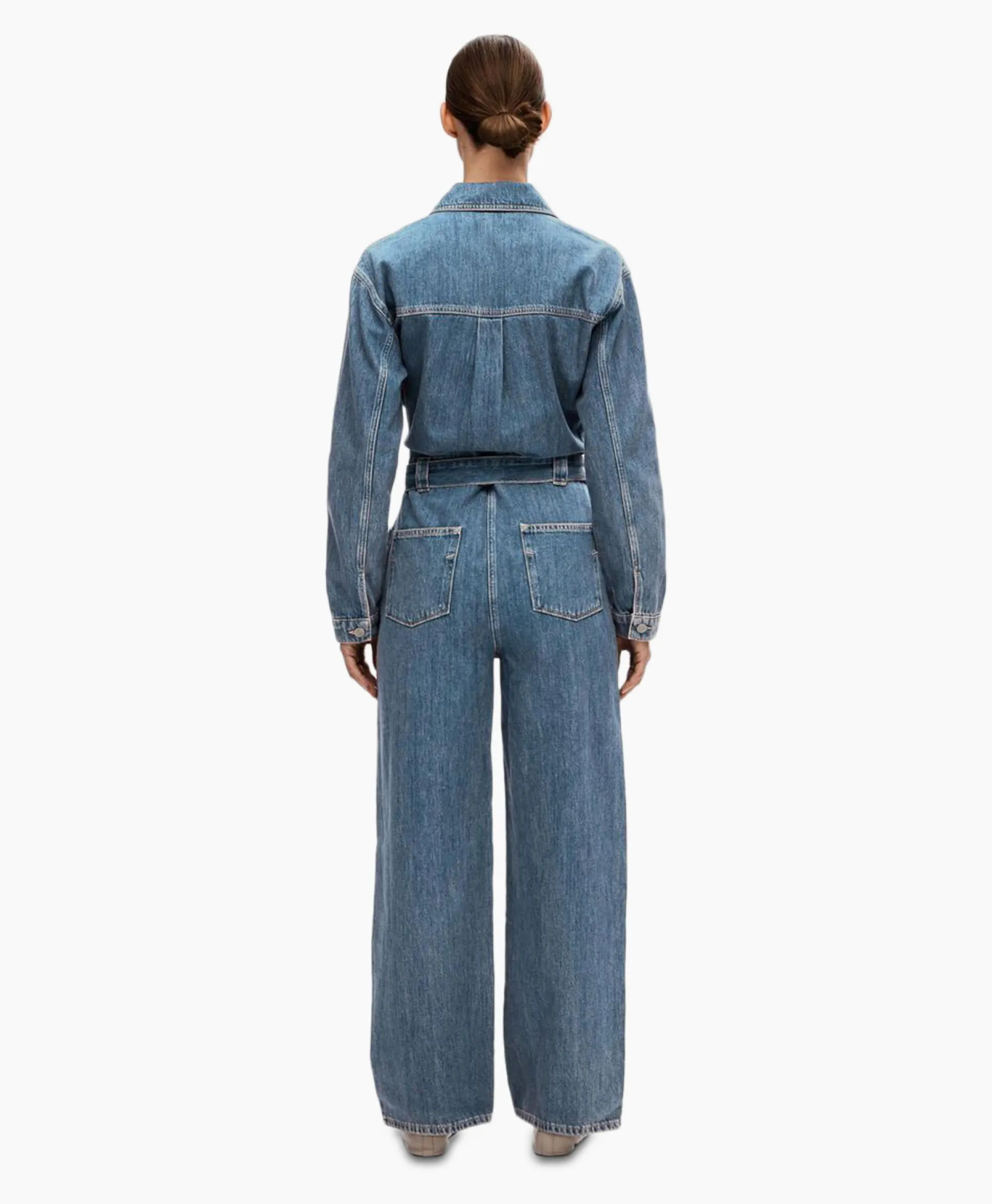 Selected Femme Jumpsuit Marley Ls Mid Blue Denim Jumpsui Jeans