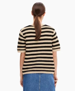 Selected Femme Pullover Dora Ss Knit O-Neck Goud