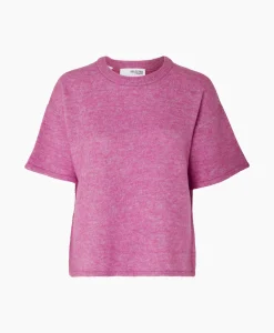 Selected Femme Pullover Maline-Liliana 2/4 Knit O-Neck N Roze