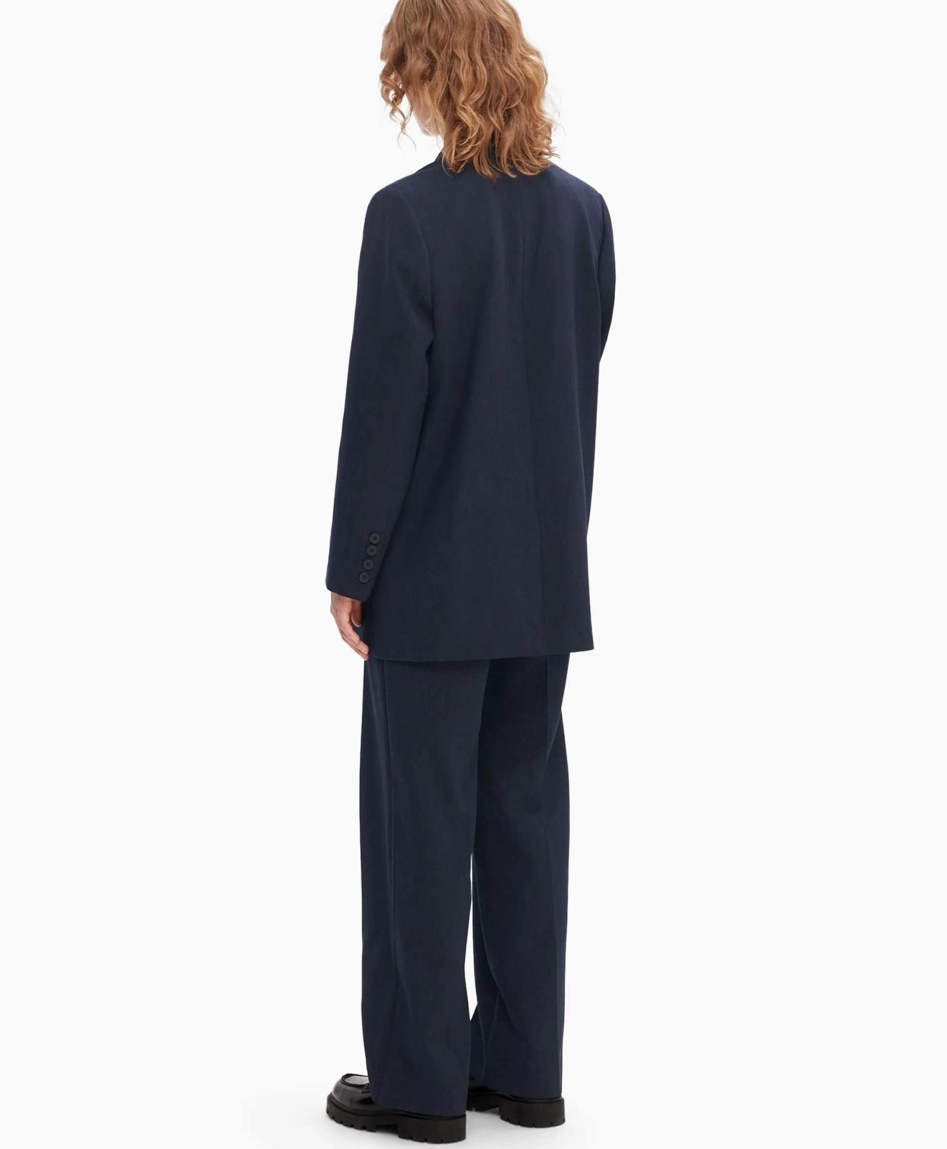 Selected Femme Selected Femme Jasje Rita Ls Relaxed Blazer D Sapdonker Blauw