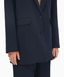 Selected Femme Selected Femme Jasje Rita Ls Relaxed Blazer D Sapdonker Blauw