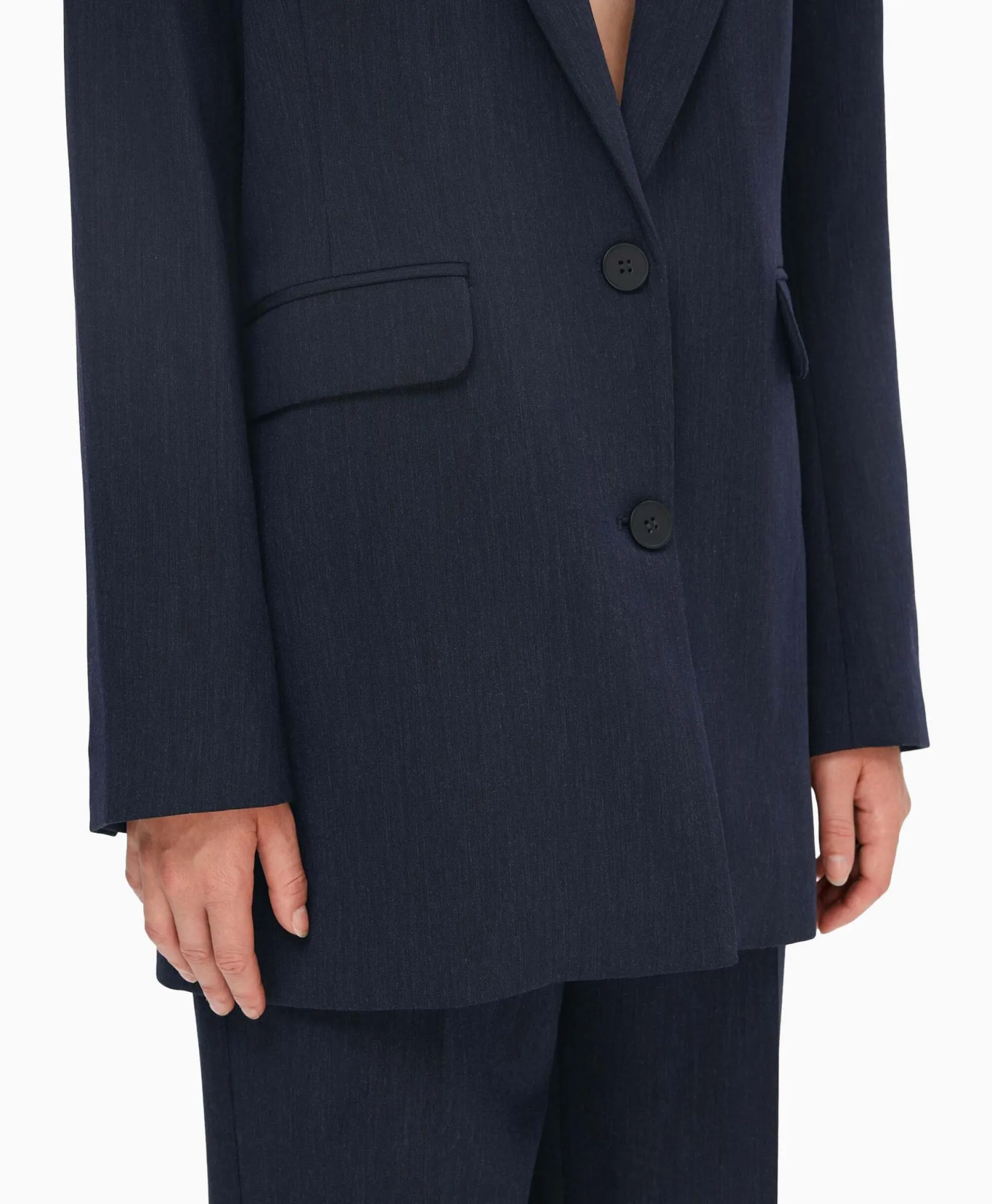 Selected Femme Selected Femme Jasje Rita Ls Relaxed Blazer D Sapdonker Blauw