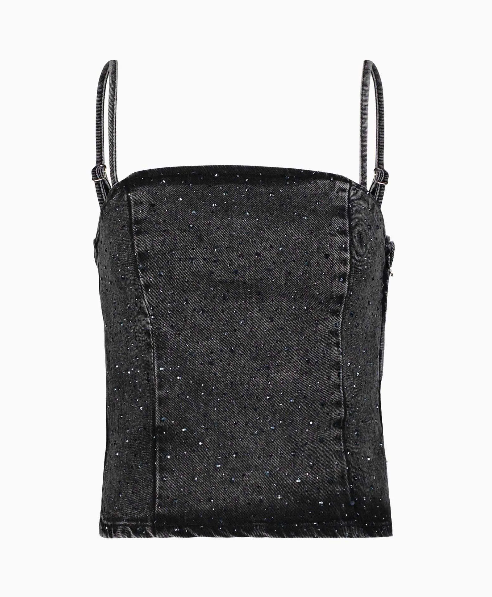 Selected Femme Top Doa-Dia Sl Denim Ex Grijs