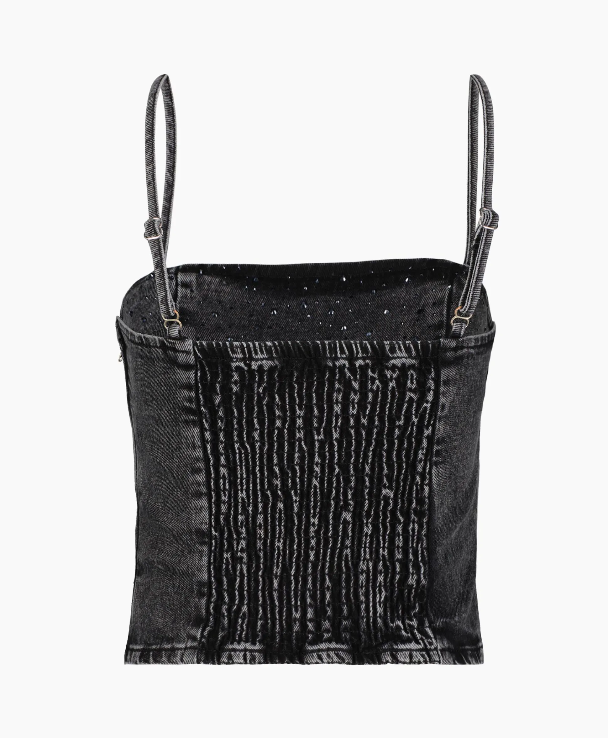 Selected Femme Top Doa-Dia Sl Denim Ex Grijs