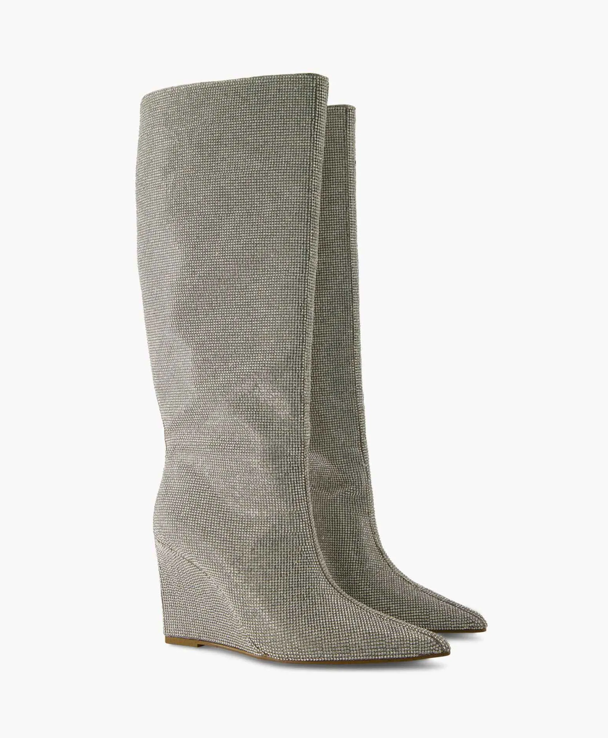Steve Madden Lange Laars Showout R Zilver