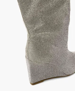 Steve Madden Lange Laars Showout R Zilver