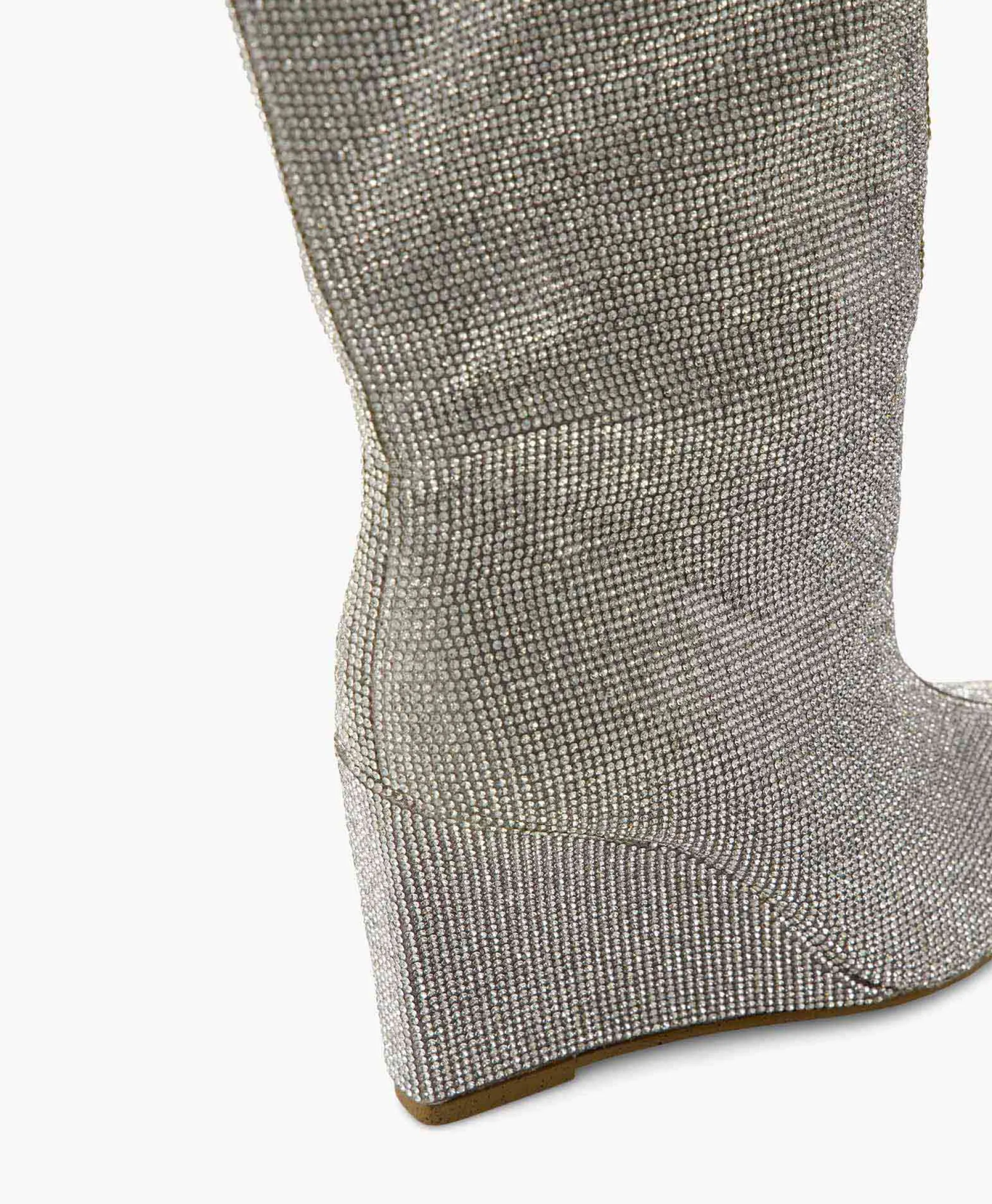 Steve Madden Lange Laars Showout R Zilver
