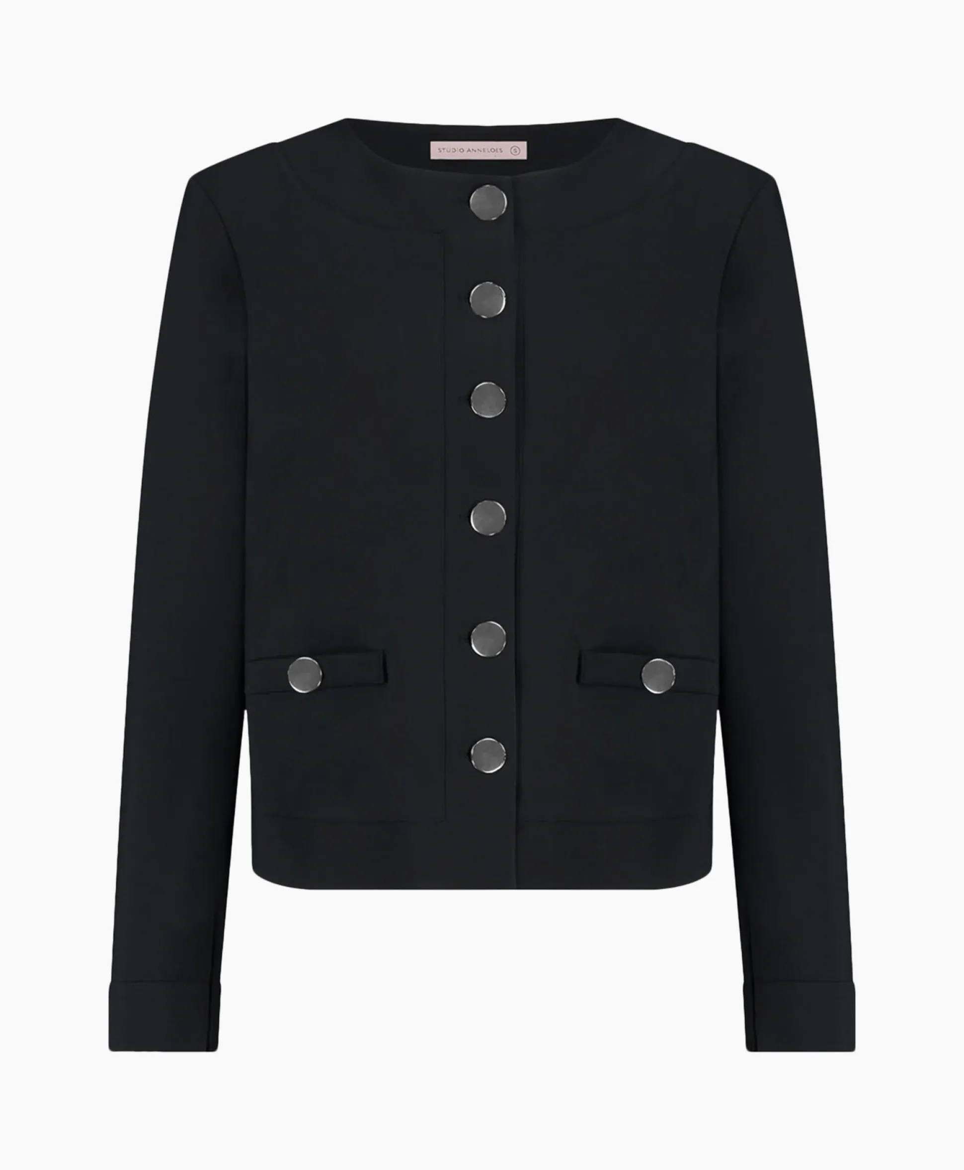 Studio Anneloes Blazer Janet Bonded Zwart Dessin