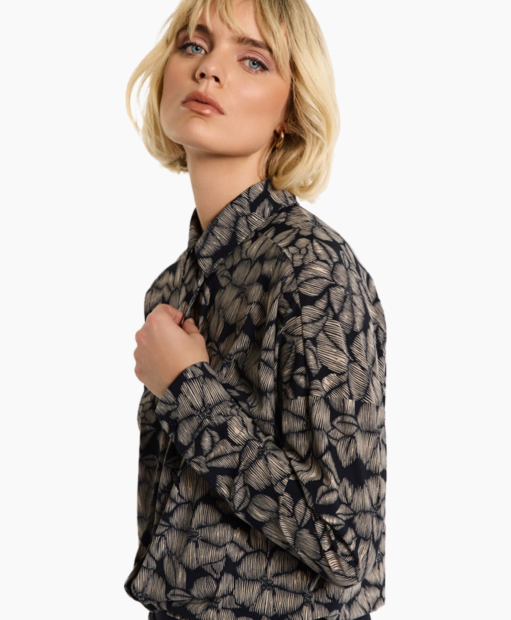 Studio Anneloes Blouse Sanne Flower Zand
