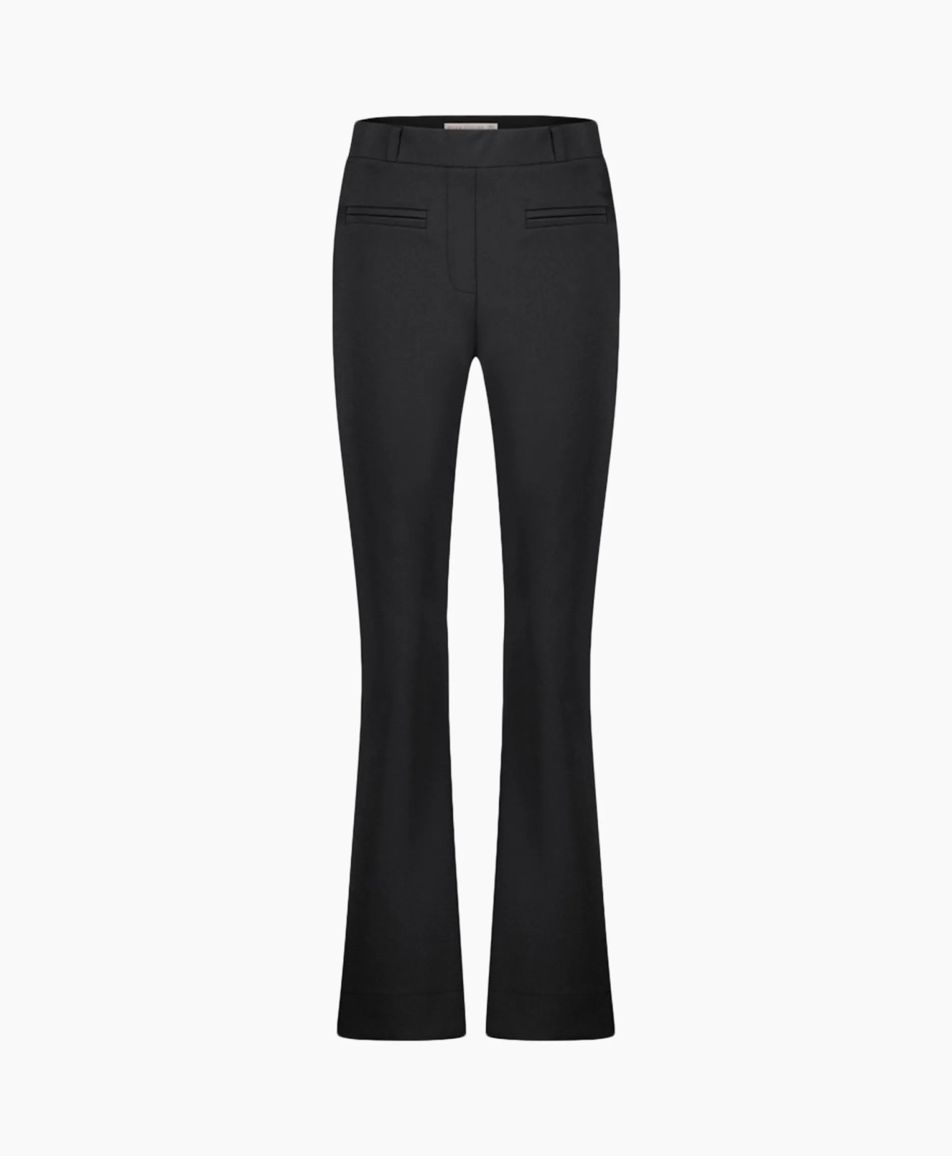 Studio Anneloes Broek Lio Shiny Bnd Flair Trousers Zwart
