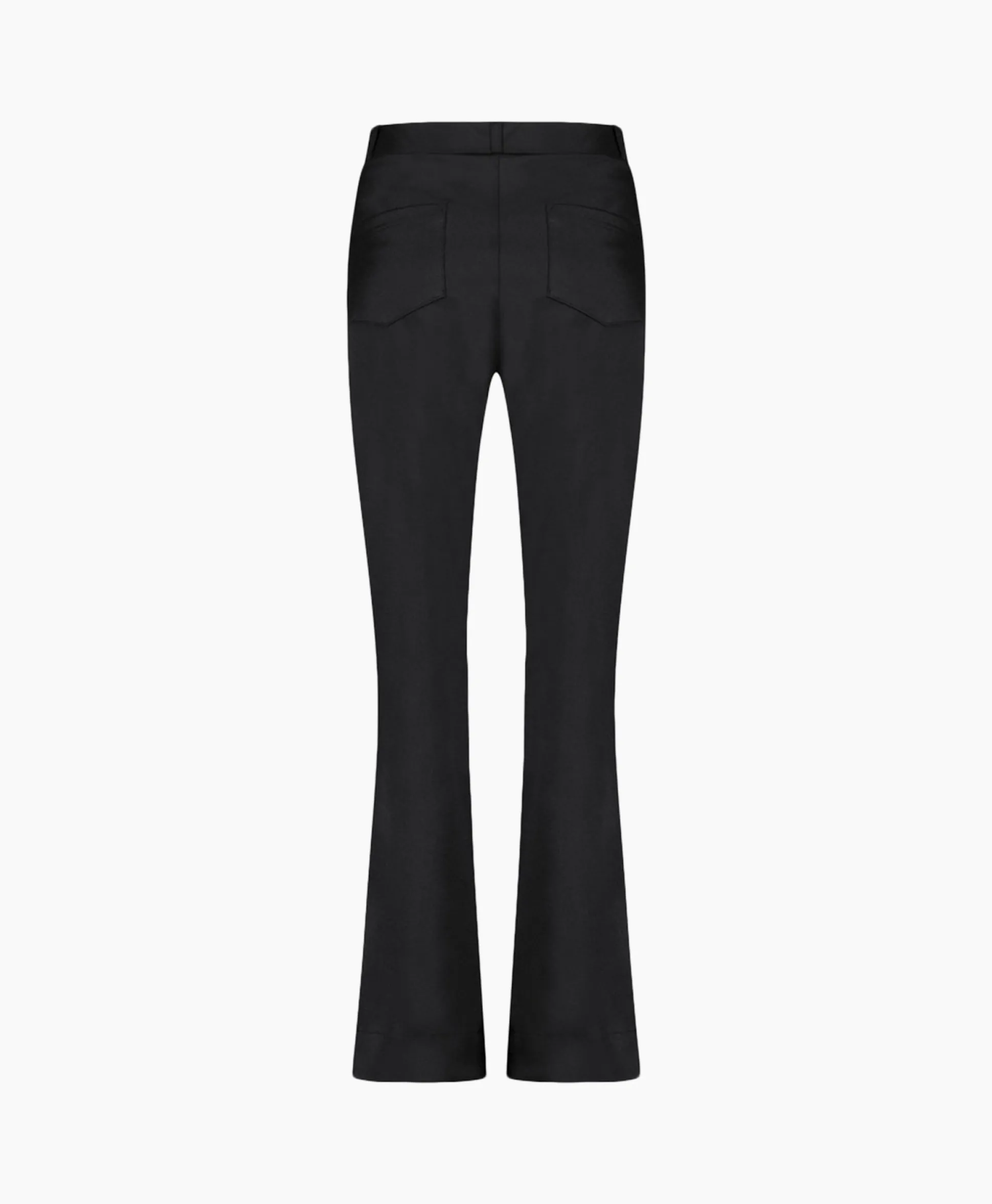 Studio Anneloes Broek Lio Shiny Bnd Flair Trousers Zwart