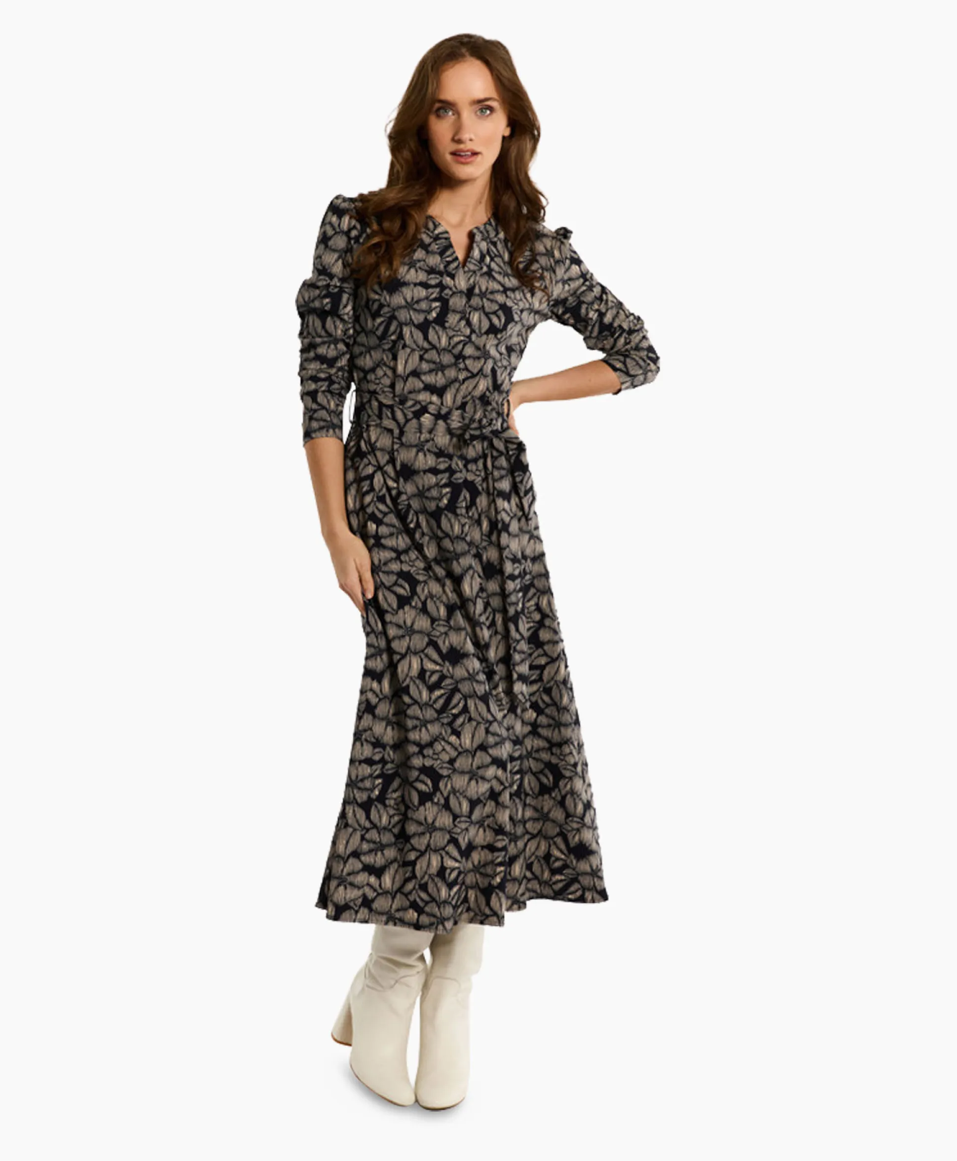 Studio Anneloes Jurk Sira Flower Dress Zand