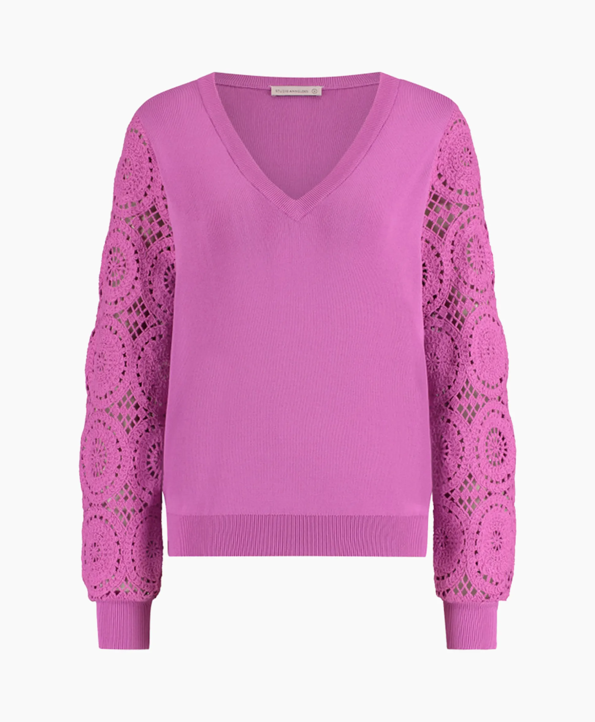 Studio Anneloes Pullover Dinah Crochet Roze