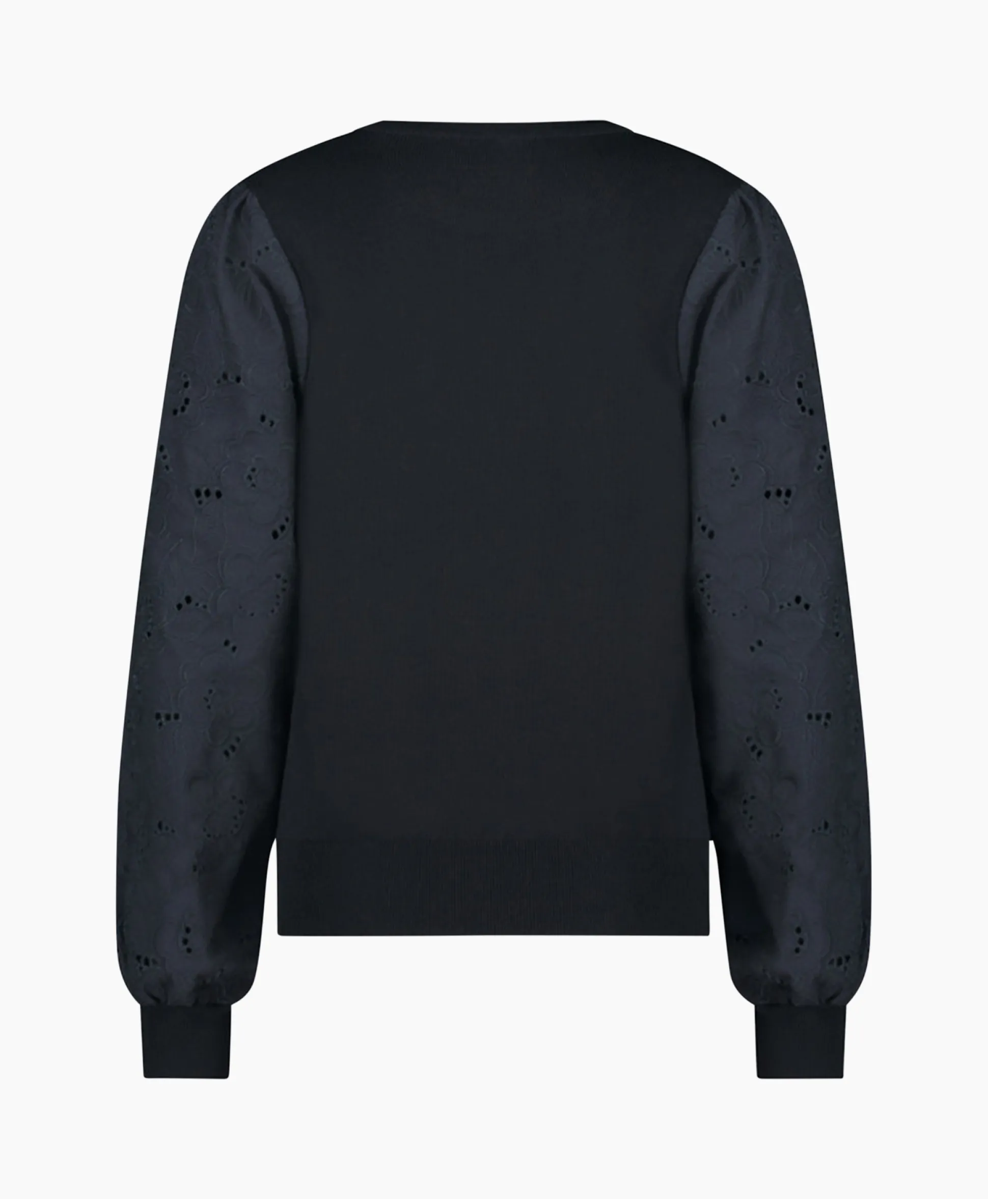 Studio Anneloes Pullover Deana Flower Broderie Donker Blauw