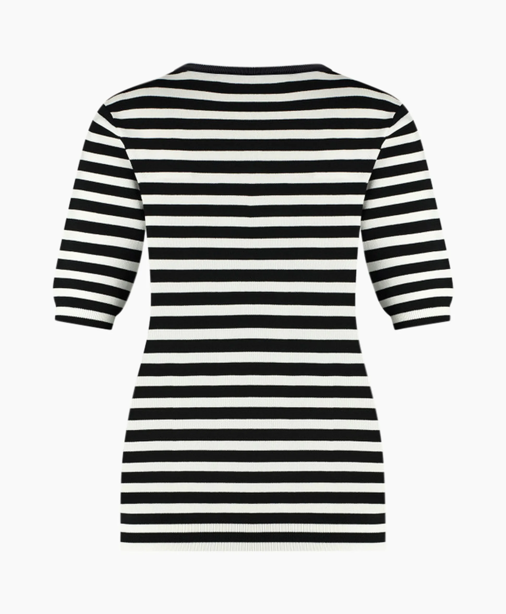 Studio Anneloes Pullover Luna Stripe Short Slv Zwart Dessin