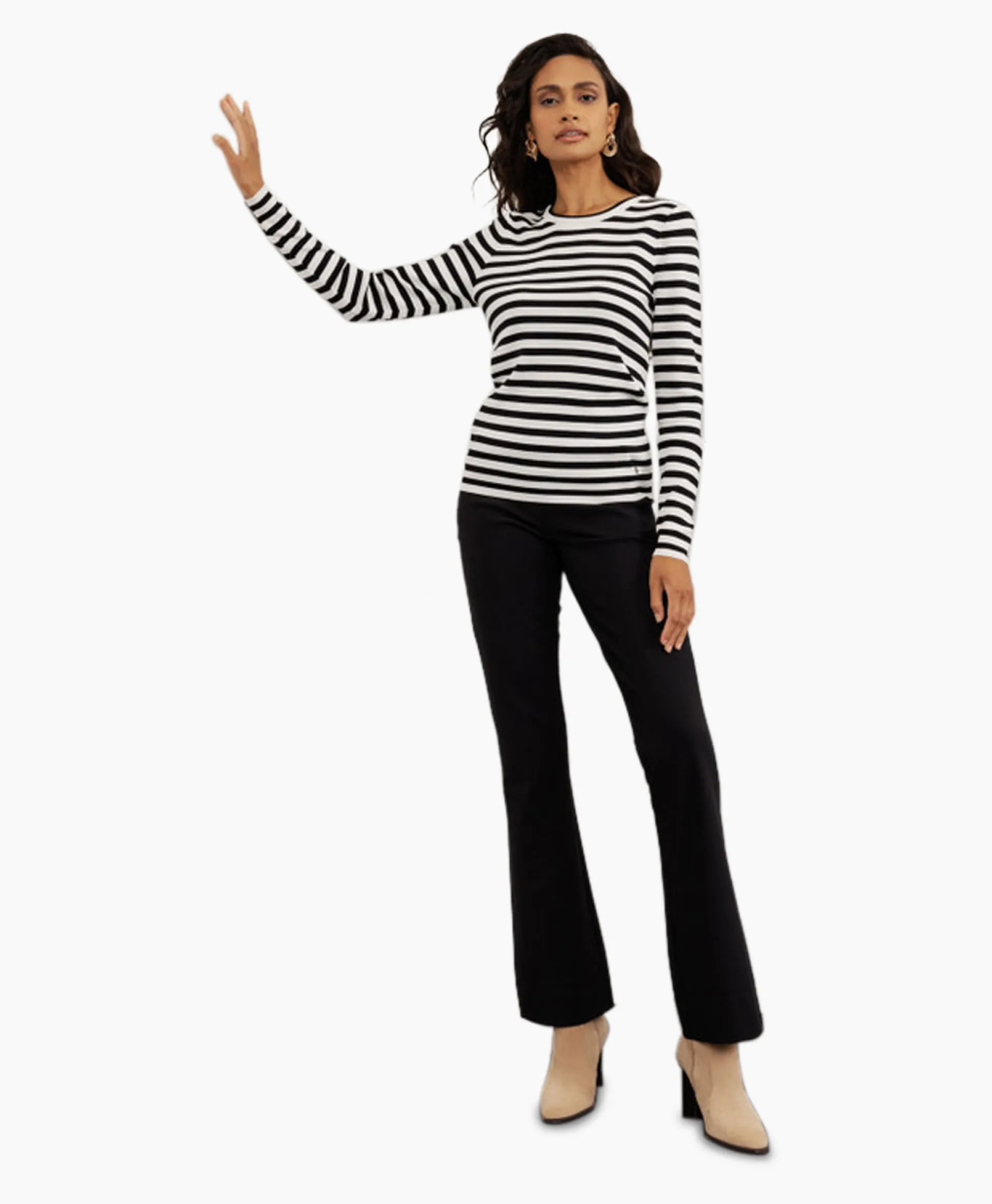 Studio Anneloes Pullover Luna Stripe Ecru